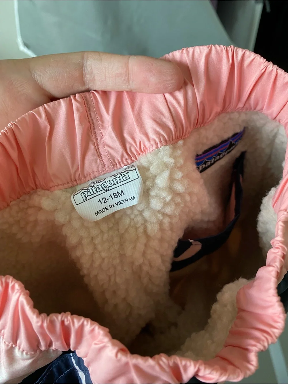Patagonia baby snow set 12-18 months reversible tribbles pants and down jacket